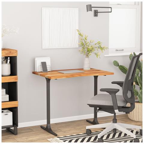 Piano Scrivania 90x50x2,5 Cm Rettangolare Legno Massello Acacia - Foto 1