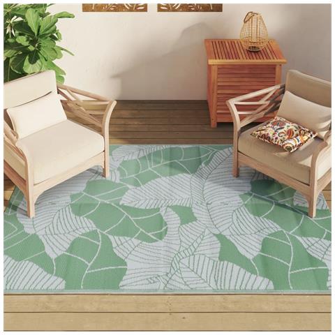 Tappeto Da Esterno Verde 140x200 Cm In Pp - Foto 3