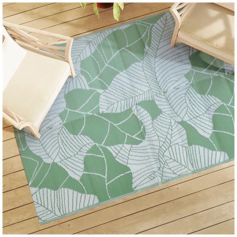 Tappeto Da Esterno Verde 140x200 Cm In Pp - Foto 1