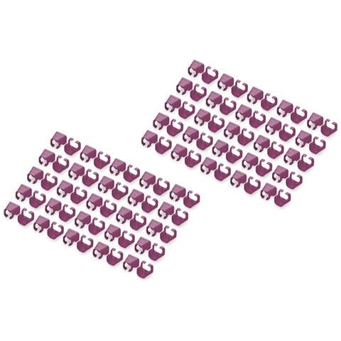 Digitus A-CC-MG, Clip di codifica a colori, Magenta, Cloruro di polivinile (PVC), Cat5e/6, 100 pz, 100 mm - Foto 1