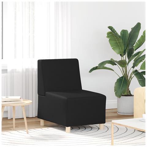 Divano Sedia Nera 55 cm in Similpelle - Foto 1