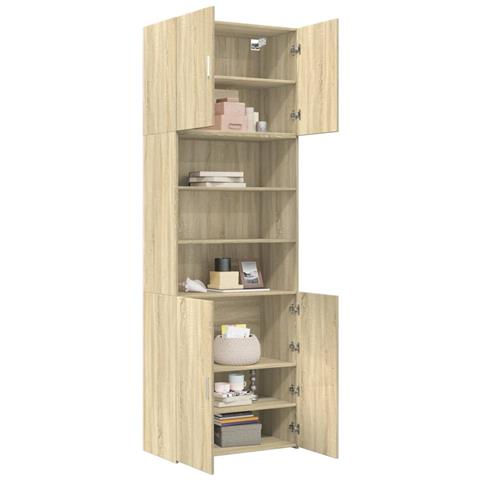 Credenza Rovere Sonoma 80x42,5x249 Cm In Legno Multistrato - Foto 3
