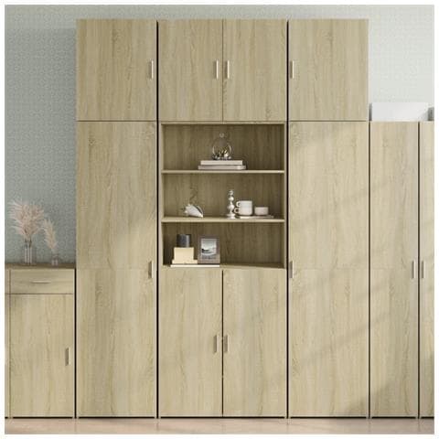 Credenza Rovere Sonoma 80x42,5x249 Cm In Legno Multistrato - Foto 1