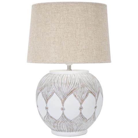 Lampada Da Tavolo Mf159 - Marrone - Poliresina - 38x38x59 Cm - Foto 1