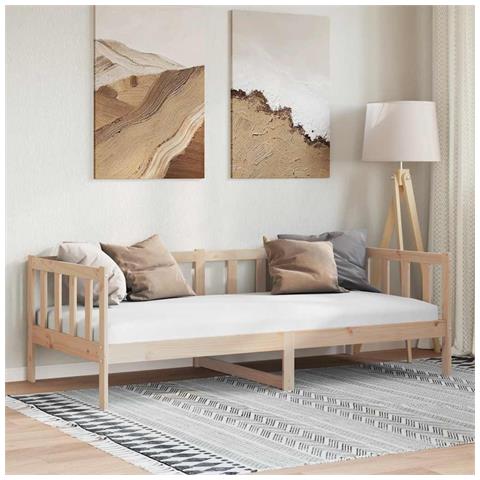 Lusso Casadino -  Dormeuse In Legno Massello Di Pino 90x200 Cm - Foto 8