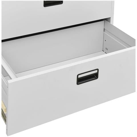 Armadio Classificatore Grigio Chiaro 90x46x164 Cm In Acciaio - Foto 8