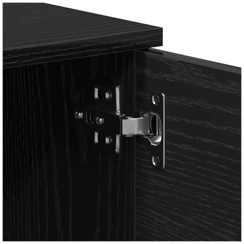 Mobile TV  - Rovere Nero - 140x35x40 cm - Realizzato in Legno Ingegnerizzato - Foto 9