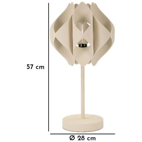 Lampada Da Tavolo Mf763 - Beige - Metallo - 28x28x57 Cm - Foto 7