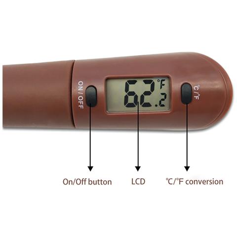 Spatola Termometro Digitale Per Alimenti Per Cucinare E Cuocere Brown - Foto 2