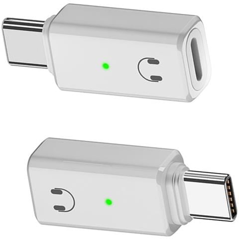 Adattatore Per Cuffie Da Lightning Femmina A Type-c Maschio Per Iphone 15 White - Foto 1