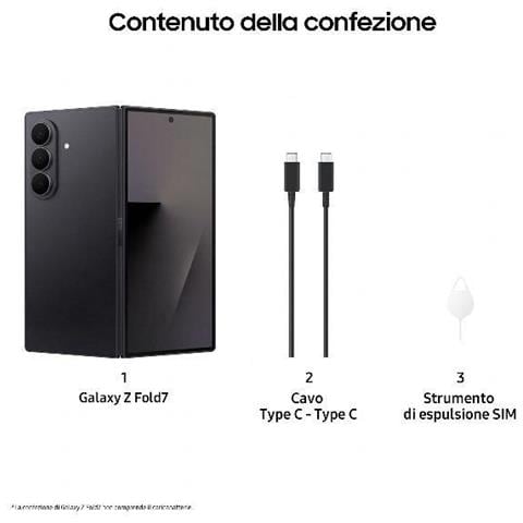 Galaxy Z Fold7 AI 5G Enterprise Ed. 512GB 12GB Ram Display 8" / 6.5" Main Camera 200MP USB Type-C DualSim: nano + eSim Android 16 Snapdragon 8 Gen3 4400mAh Jetblack - Foto 13