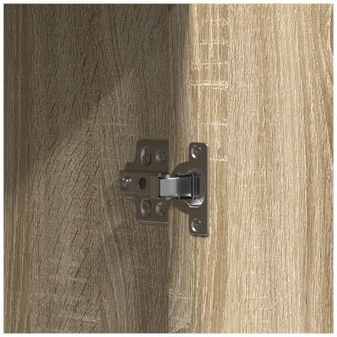 Toeletta con luci LED in rovere di Sonoma, 102x33x135 cm - Foto 9