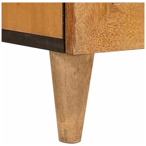 Comodino Marrone chiaro 50 x 33 x 60 cm legno massello di mango - Foto 9