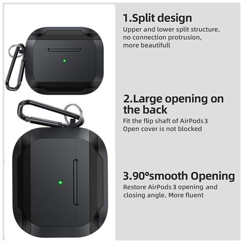 Custodia Protettiva Compatibile Con Airpods Pro 2 - Anti-caduta, Copertura In Pc Antigraffio Con Portachiavi - Foto 2