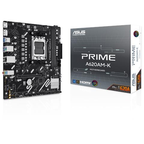 Scheda Madre Prime A620AM-K Socket AMD AM5 Chipset A620A Micro-ATX - Foto 1