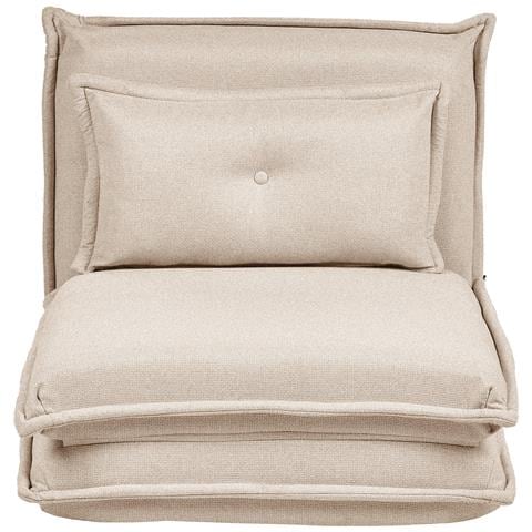 Divano Letto Singolo Dellen Tessuto Beige - Foto 2