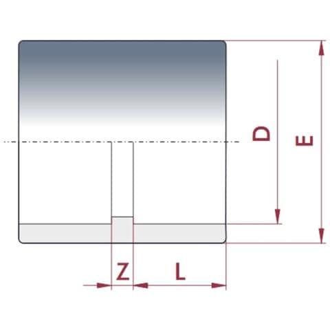 Manicotto A Incollo Pvc-u 50mm Pn16 Per Raccordi Tubi - Foto 2