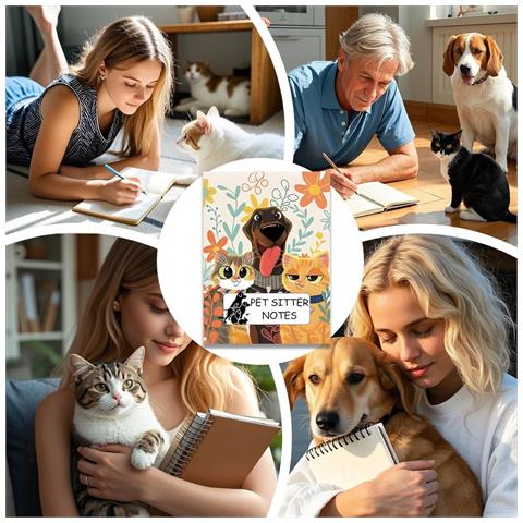 Quaderno Portatile Per Pet Sitter: Guida Alla Cura Degli Animali Per Cani, Cuccioli E Gatti - Foto 2