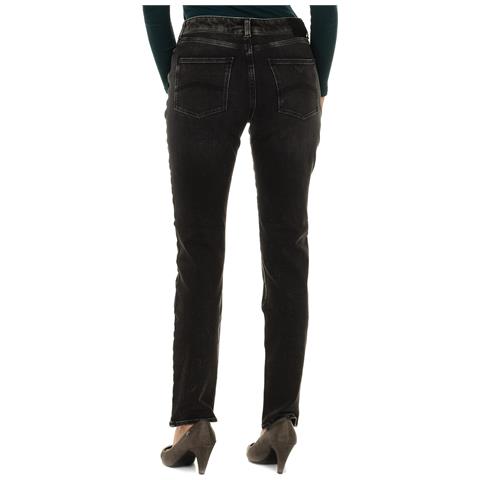 Pantaloni Lunghi In Denim Effetto Consumato 6y5j18-5d26z Donna - Foto 3