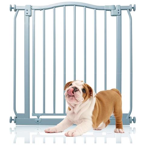 Bettacare Cancelletto Per Cani Con Parte Superiore Incurvata, 71cm - 80cm, Grigio Opaco - Foto 1