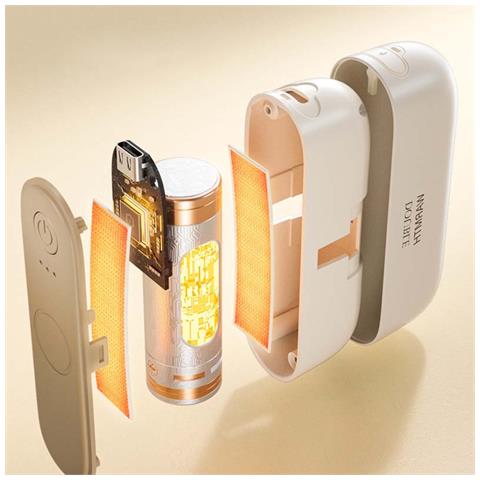 Scaldamani Magnetico Staccabile Con 3 Livelli Di Riscaldamento - Ricaricabile, Veloce E Portatile White - Foto 7