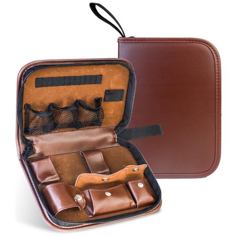 Custodia Marrone In Pelle Pu Per Accessori Da Golf - Kit E Organizer Portatile Per Attrezzi Da Golf - Foto 1