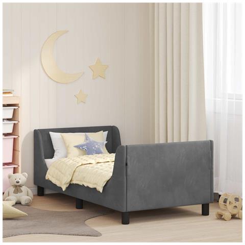 Struttura letto bambini con testata Grigio scuro 80 x 160 cm - Foto 2
