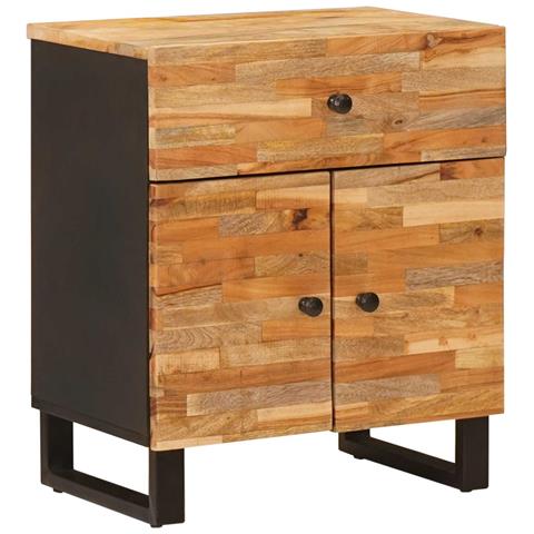 Mobiletto da Letto con cassetto Marrone 50 x 33 x 60 cm - Foto 1
