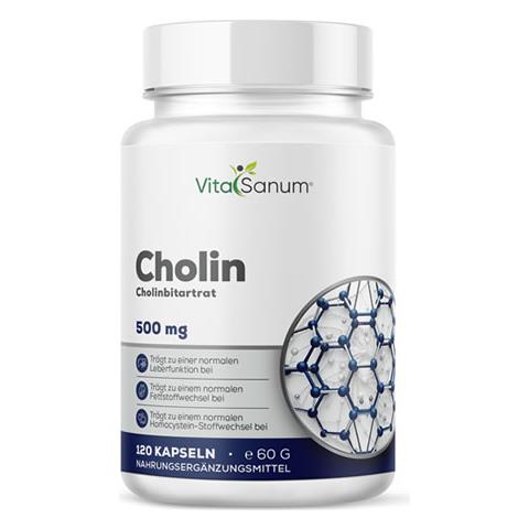 Colina 500 mg Bitartrato di Colina 120 Capsule Integratore alimentare - Foto 2