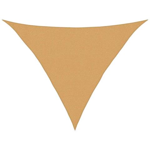 Vela Parasole 160 g /m² Triangolare Sabbia 3x3x4,2 m in HDPE - Foto 1
