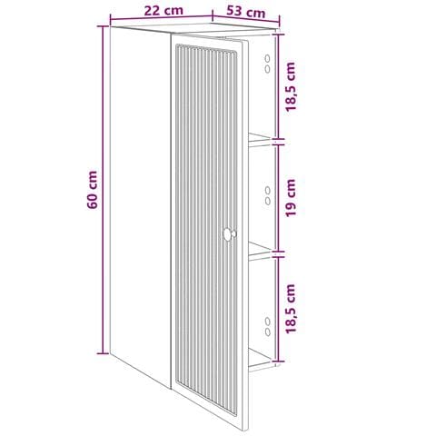 Mobiletto a muro Legno antico 33 x 34,5 x 90 cm - Foto 8