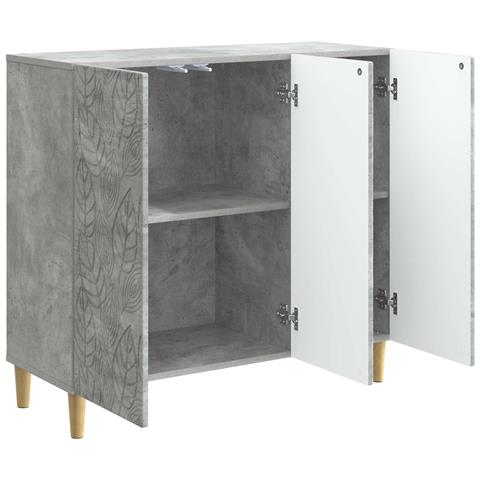 Credenza Grigio Cemento 89 x 34,5 x 80 cm Legno ingegnerizzato - Foto 2