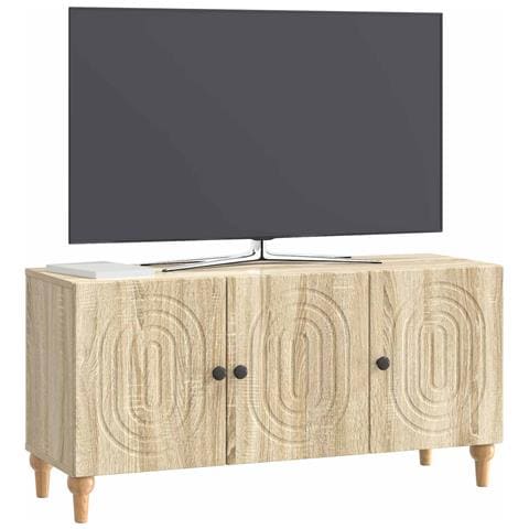 Mobile TV Rovere Sonoma 99 x 34,5 x 50 cm Legno ingegnerizzato - Foto 2