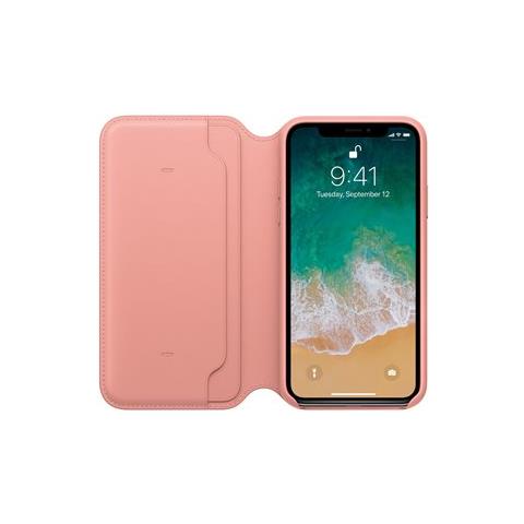 Flip Cover in Pelle colore Rosa Tenue - Foto 2