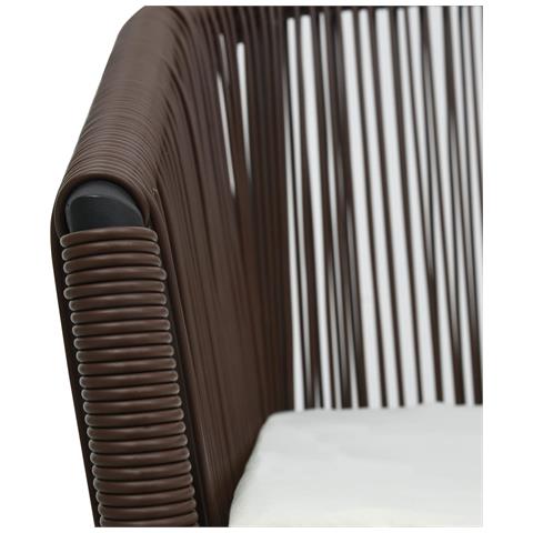 Set Da Bistro 3 Pz Con Cuscini In Rattan Pvc Marrone - Foto 10