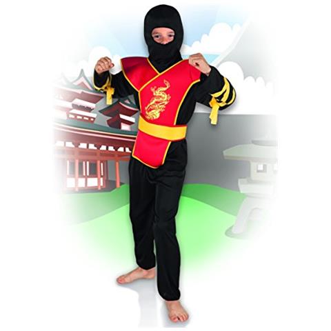 Ninja Master Costume Bambino, Rosso, 4-6 Anni, 82193 - Foto 2
