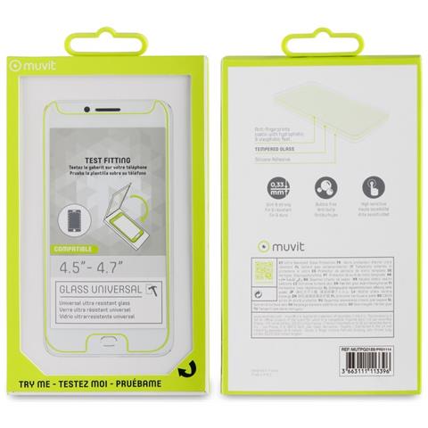 Pellicola Vetro Temperato 4,5-4,7 Universale "" - Foto 4