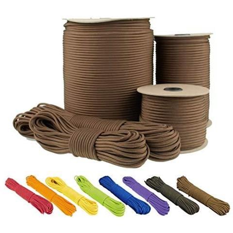 Paracord 550 Del Cavo Dei Paracadute Di Tipo Iii Mil-spec 7 Fili Sopravvivenza (cioccolato 15 M) - Foto 1