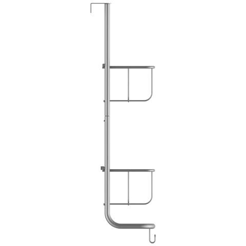 Scaffale a Parete Argento Opaco 30,5x13x62 cm - Foto 2
