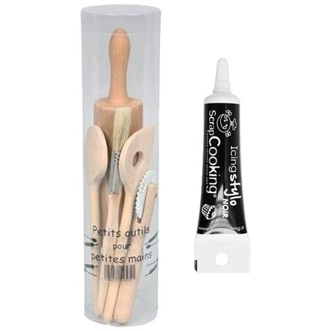 Kit Di Pasticceria Per I Bambini + Penna Per Glassa Nera - Foto 1