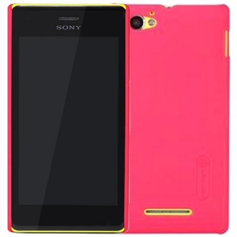 Nillkin Custodia Frosted Shell Posteriore Rigida Antiscivolo Sony Xperia M C1904 - C1905 Red - Foto 3