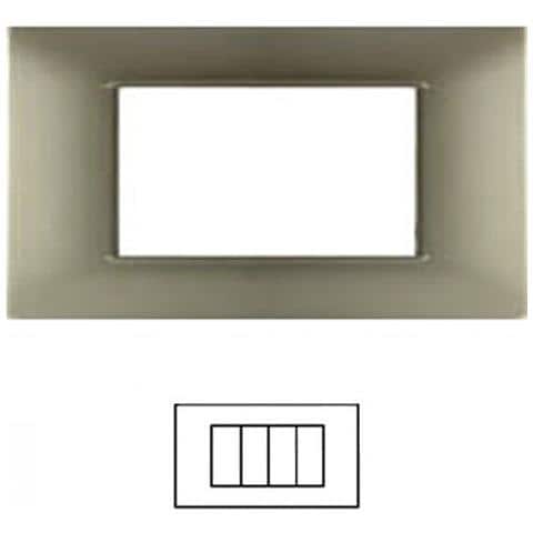 Placca 2 3 4 7 Posti Champagne Vimar Plana Compatibile - Foto 1