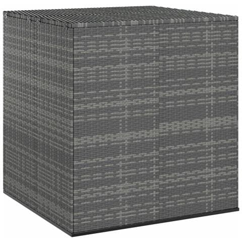Contenitore Da Giardino In Rattan Pe 100x97,5x104 Cm Grigio - Foto 1