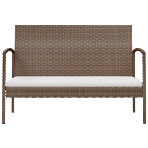 Set Divani Da Giardino 16 Pz Con Cuscini In Polyrattan Marrone - Foto 2