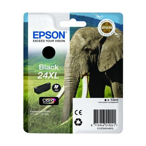T2431 24XL / Elephant Cartuccia Ink Originale Nero per XP-750 / XP-850 Capacità 500 Pagine - Foto 1