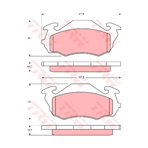 Pattini Freno Subaru Libero Bus 1.2 4wd Gdb3136 - Foto 1
