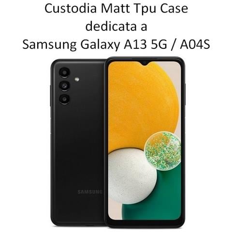 Custodia Tpu Silicone Cover Case Per Samsung Galaxy A13 5g - A04s Black - Foto 2