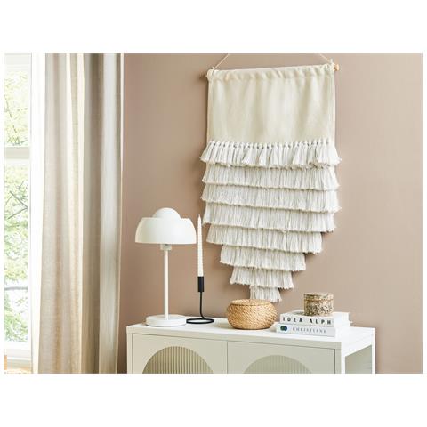 Decorazione Da Parete In Tessuto Thul Cotone 107 Cm Bianco - Foto 1