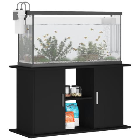 Supporto per Acquario 101x41x58 cm in Legno Multistrato Nero - Foto 2