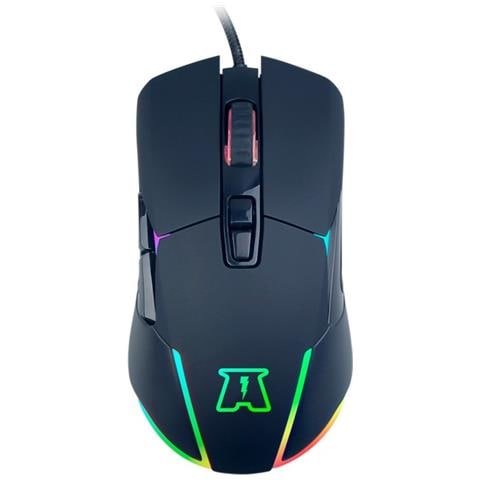 Mouse Gamer Cablato Otaku M03 7200dpi Rgb 7 Tasti Con Sensore Ottico, Nero - Foto 1